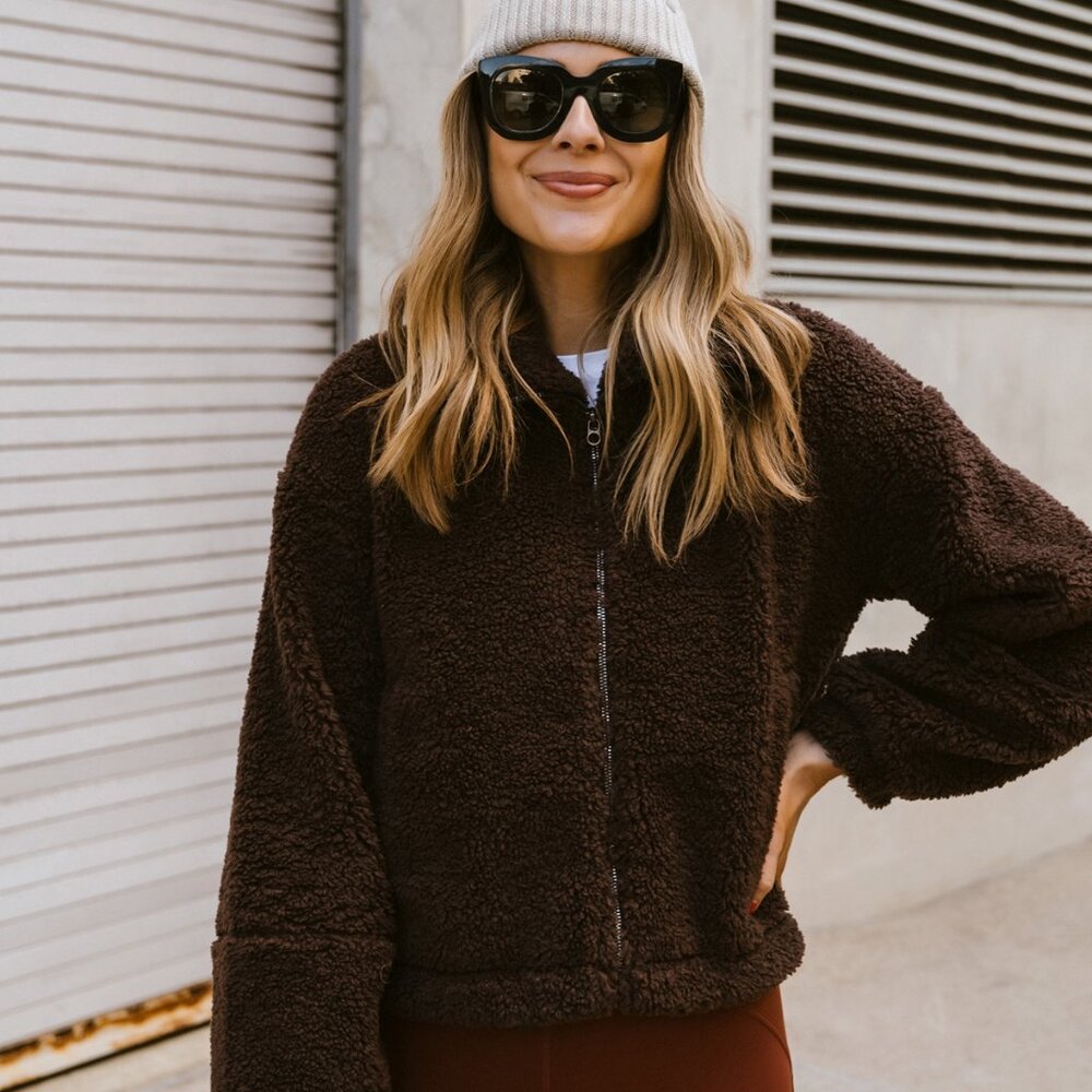 Lululemon Cinchable Fleece Zip-Up French Press